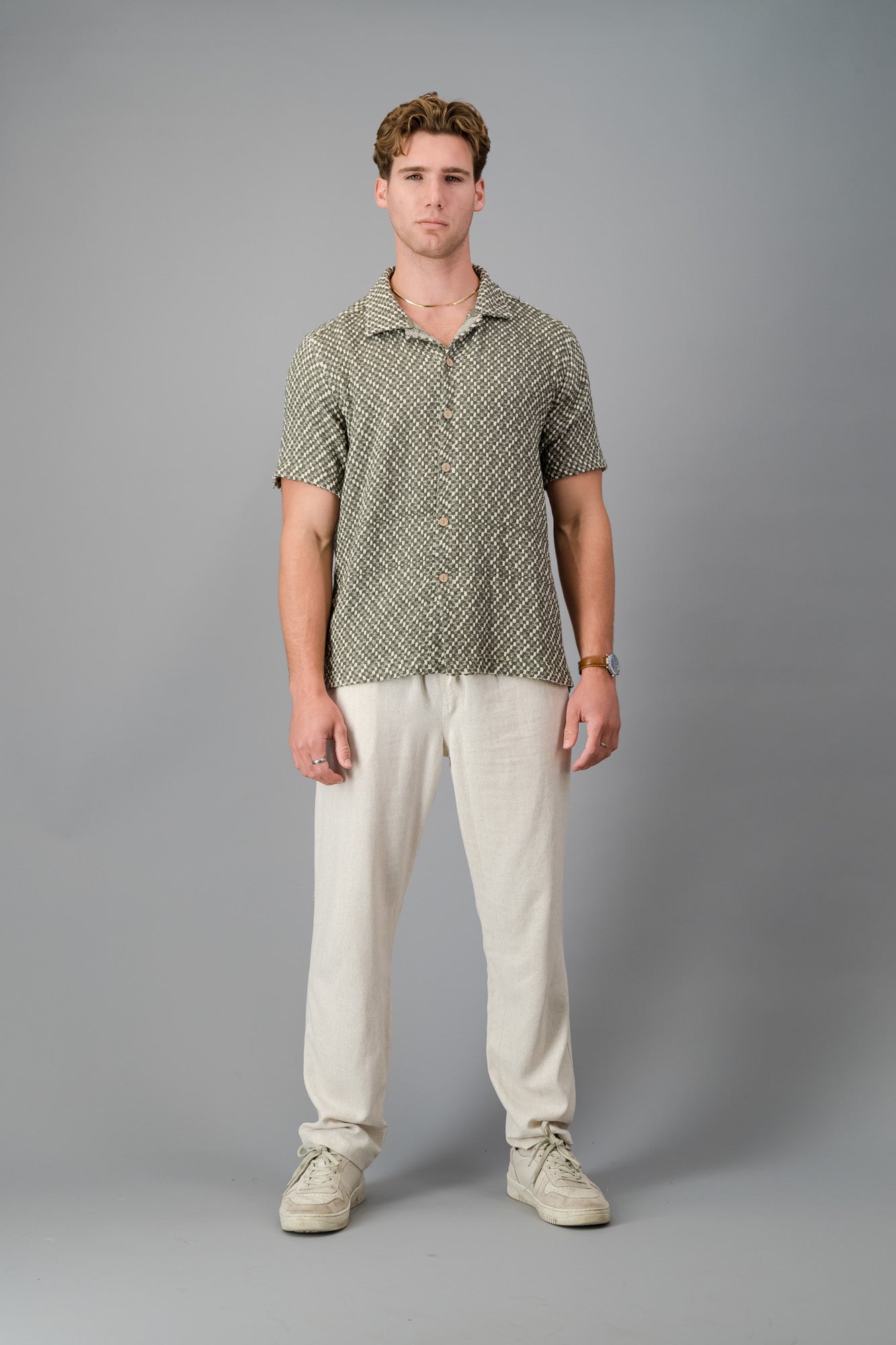 SS Shirt Cotton Hopsack Olive