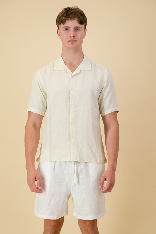 Linen Viscose Shirt Cream