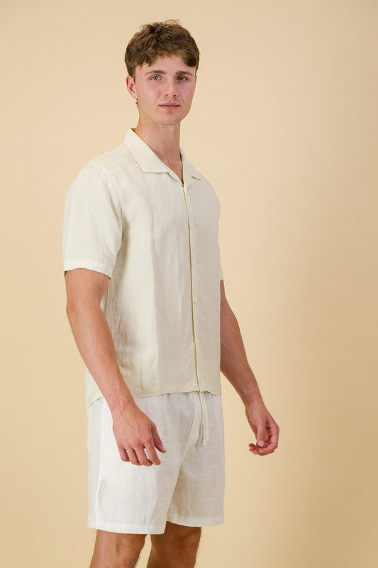 Linen Viscose Shirt Cream