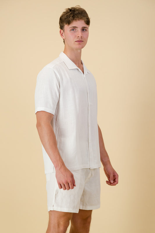 Linen Viscose Shirt Off-White