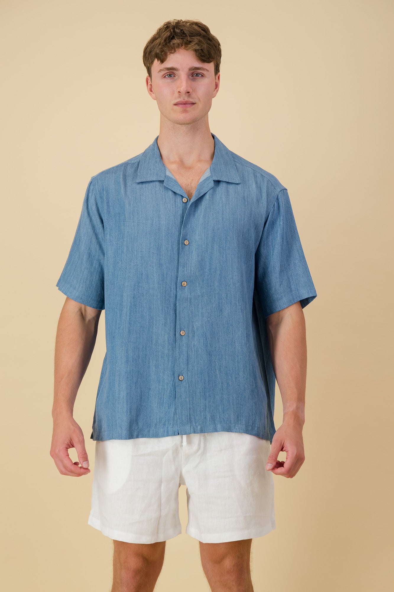Viscose Shirt Distressed Denim