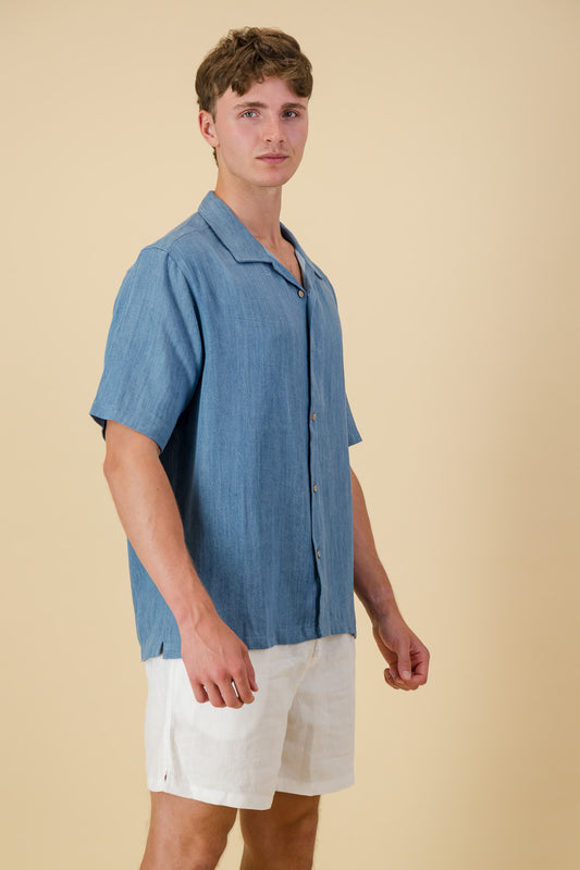 Viscose Shirt Distressed Denim