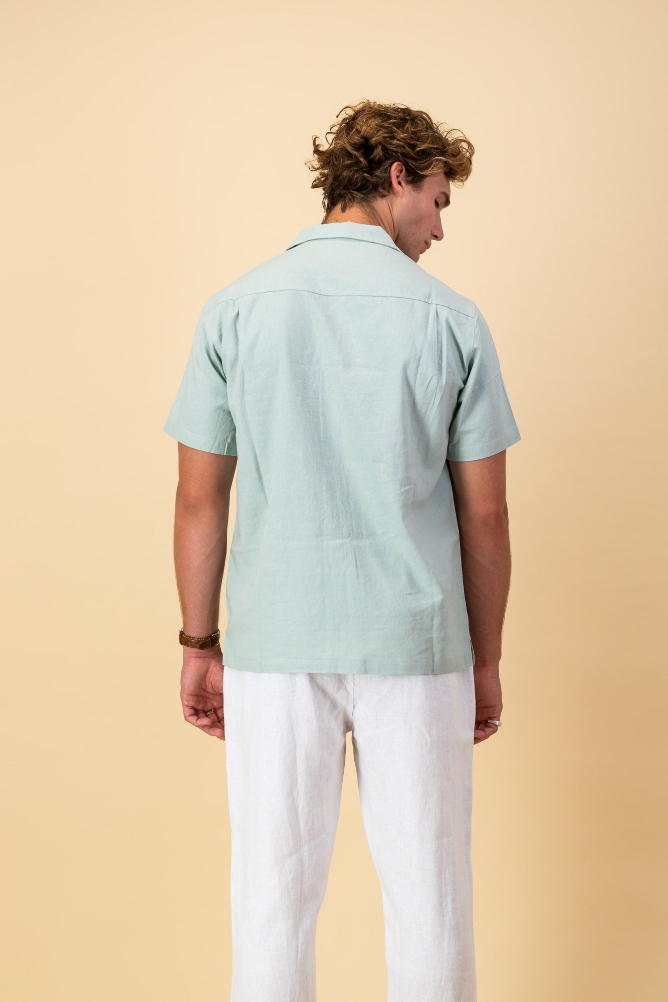 Linen Viscose Shirt Sage