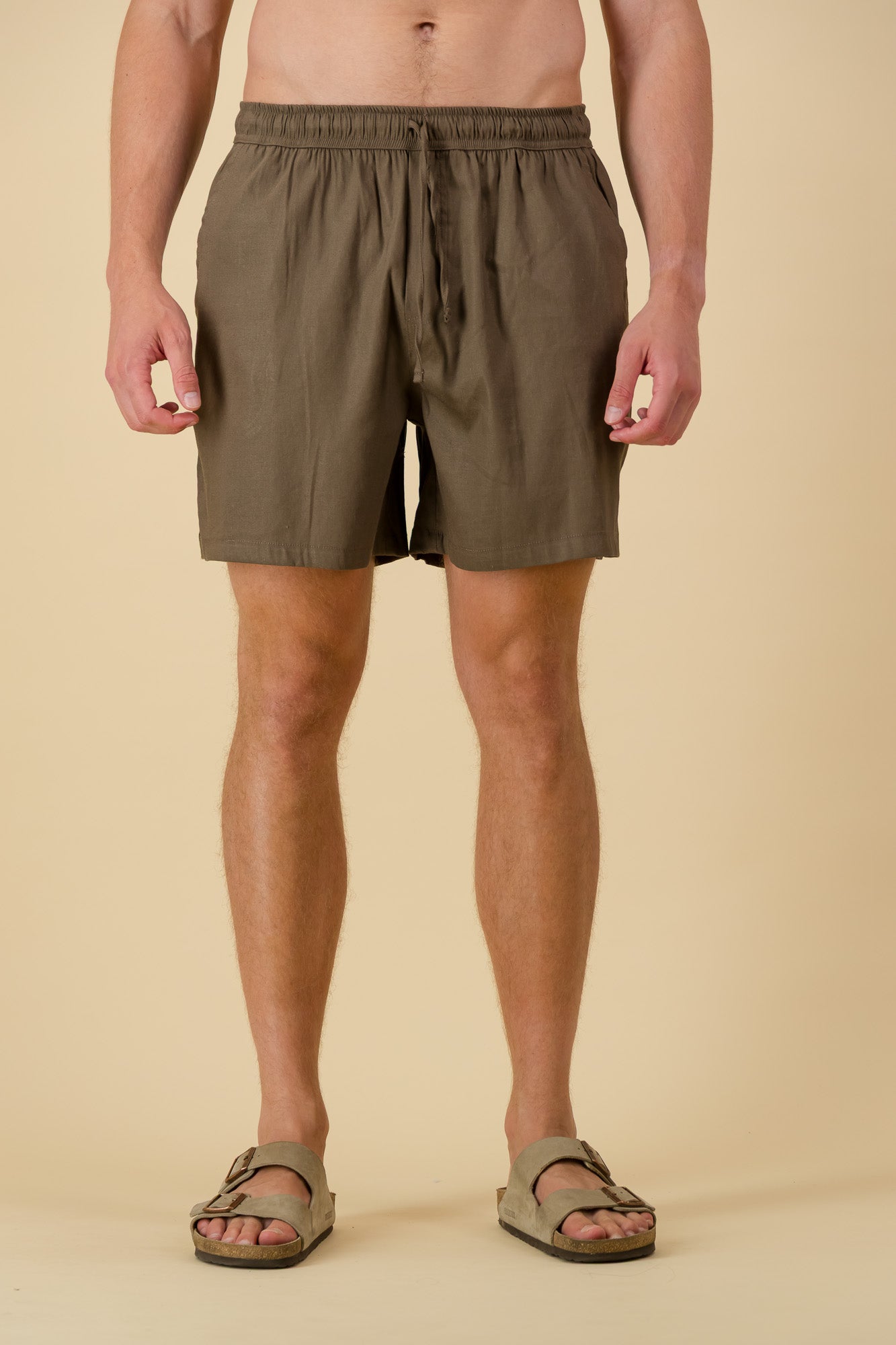 Comfort Linen Shorts Chocolate