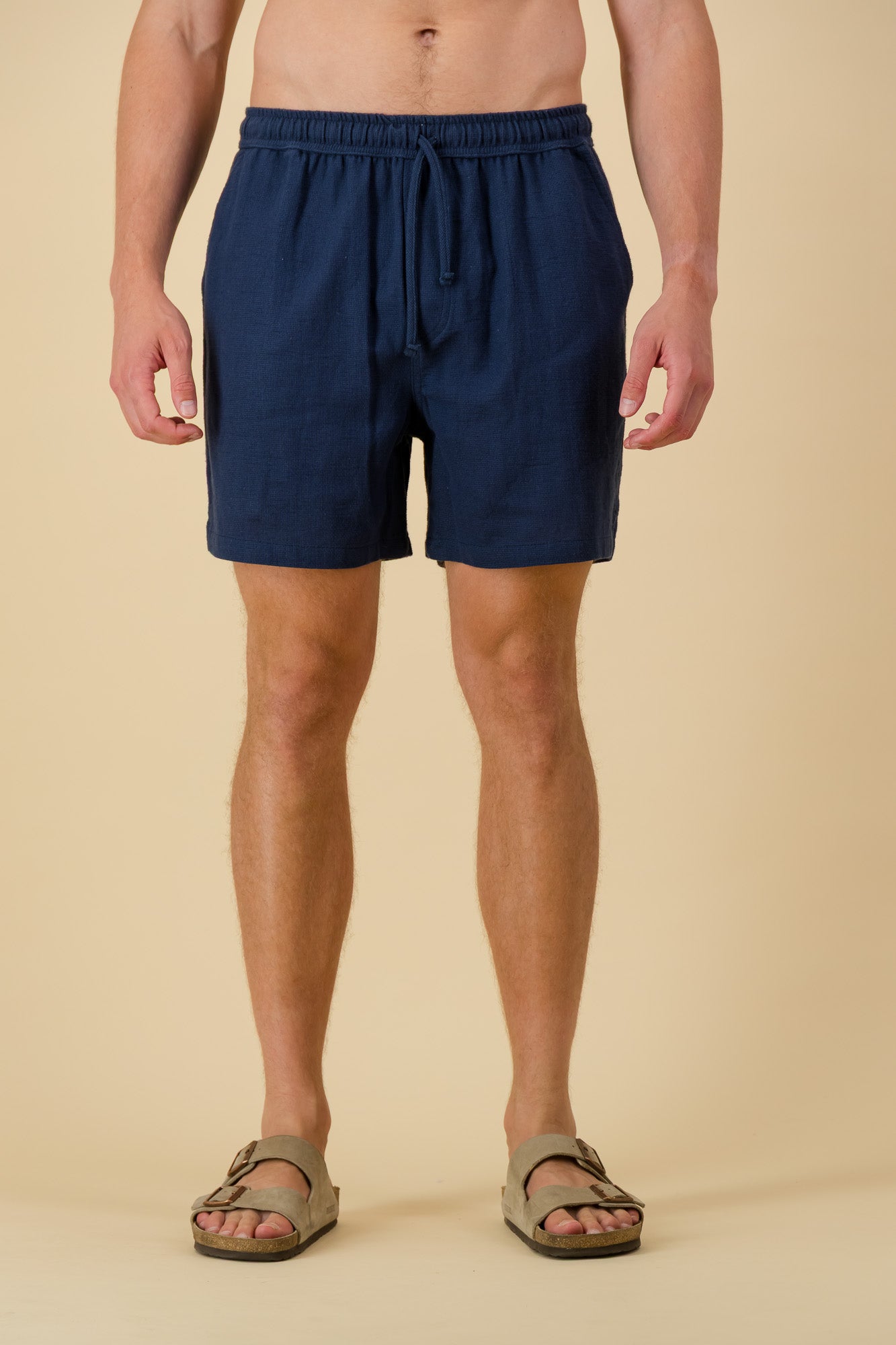 Cotton Shorts Navy Mesh
