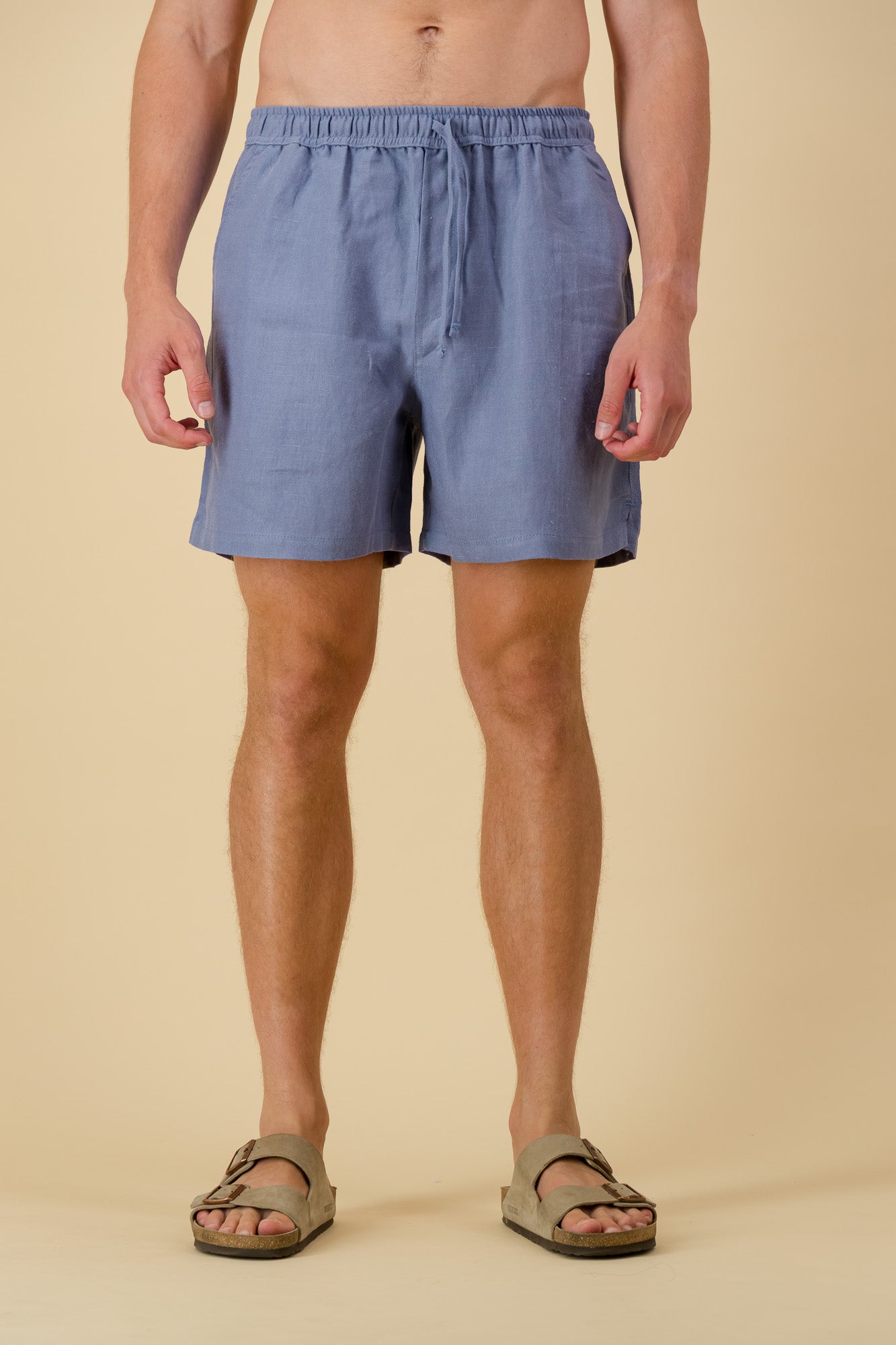 Linen Twill Shorts Denim