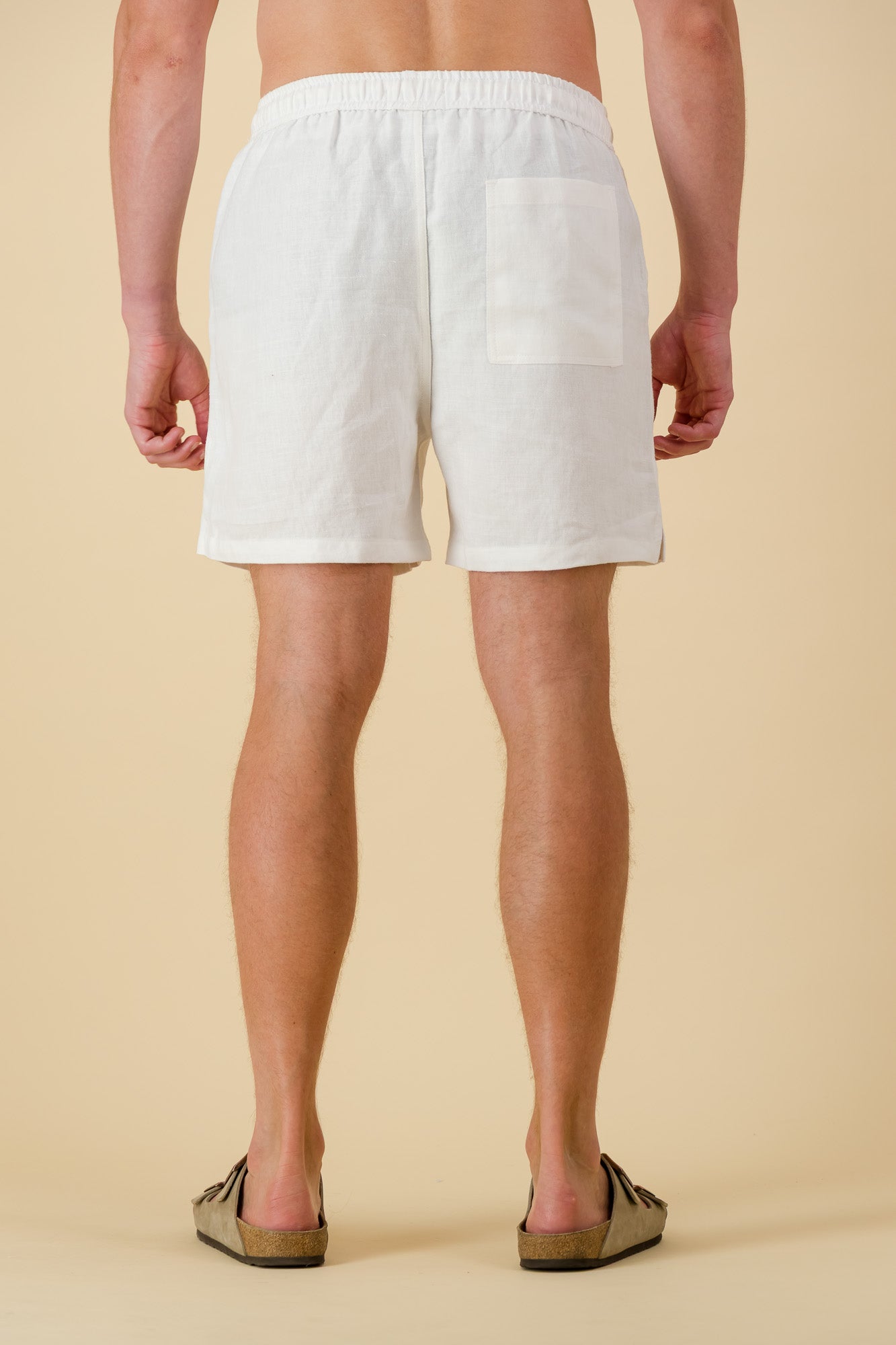 Linen Twill Shorts Off-White