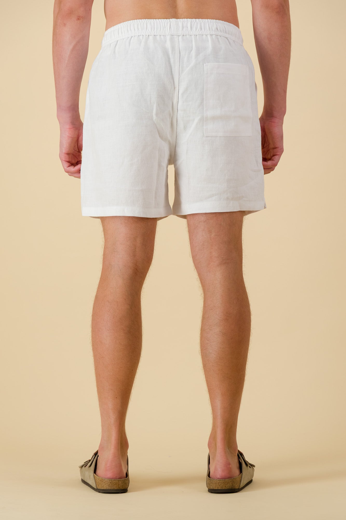 Linen Twill Shorts White