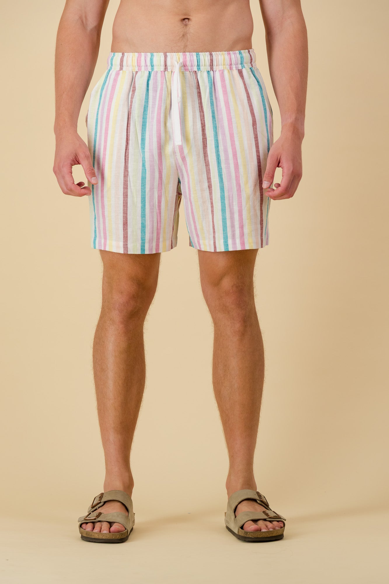 Linen Viscose Shorts Rainbow