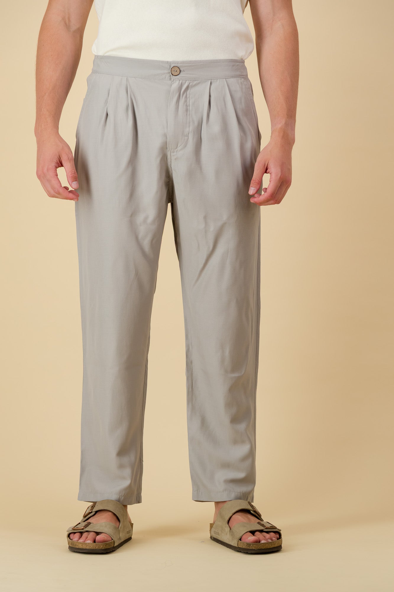 Comfort Vintage Pants Cotton Grey