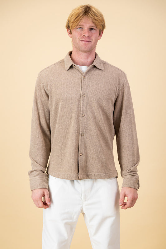 LS Shirt Mocha Rib Knit