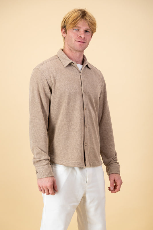 LS Shirt Mocha Rib Knit