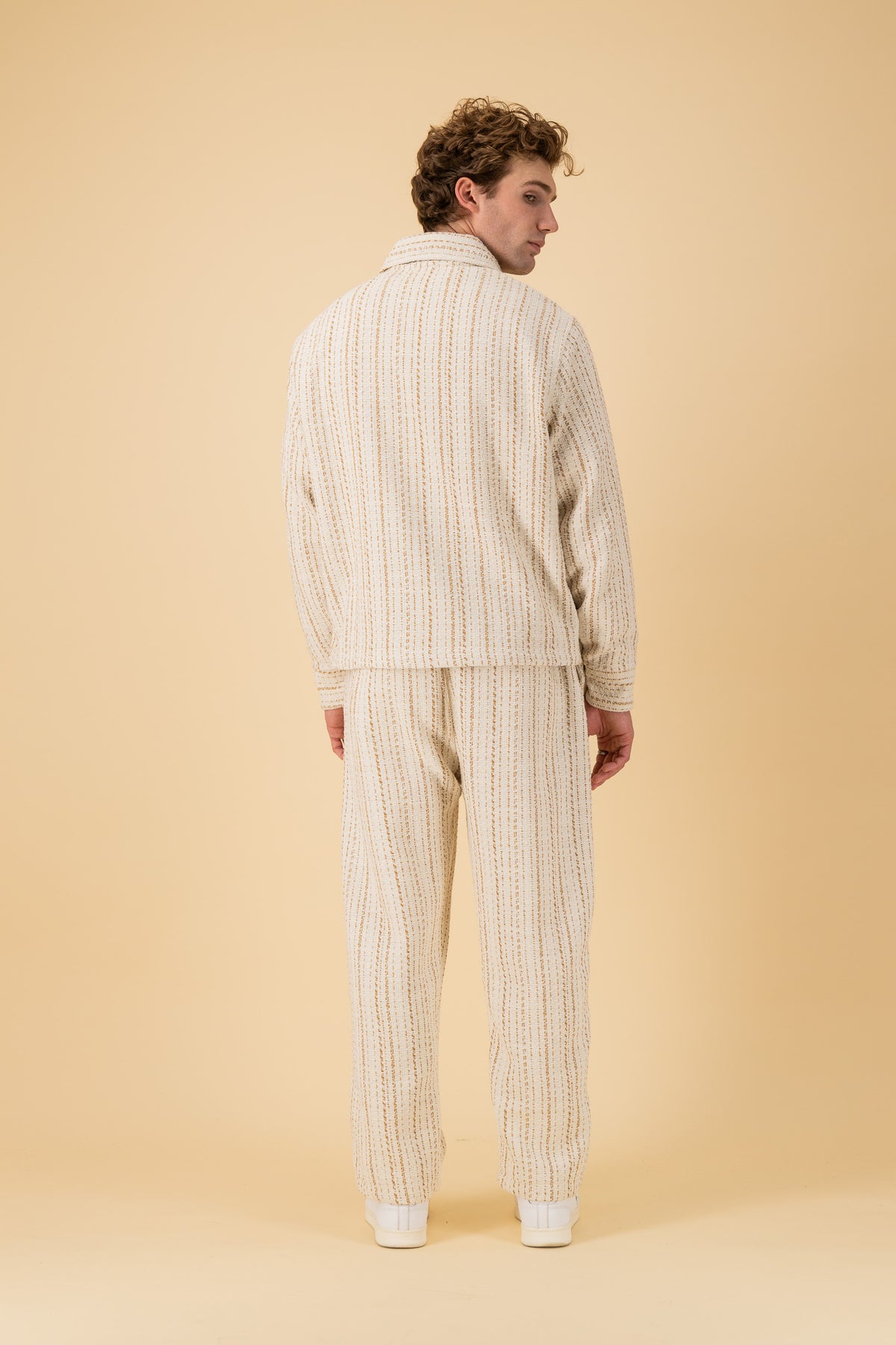 Barrel Acrylic Tweed Caramel Stripe, alternate view