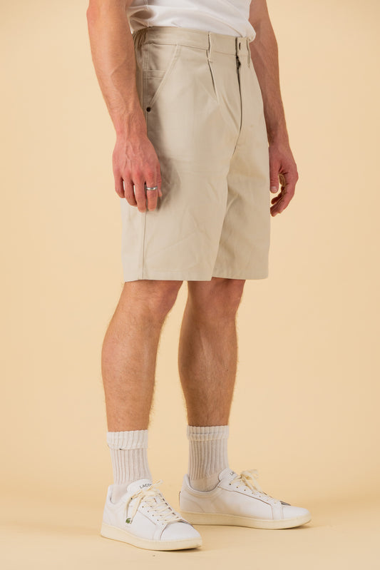 Bermuda Jorts Cotton Twill Stone, side view