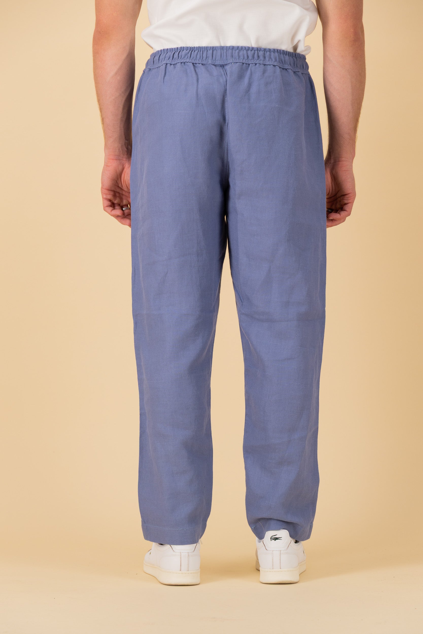 Comfort Pants 100% Linen Twill Denim, back view