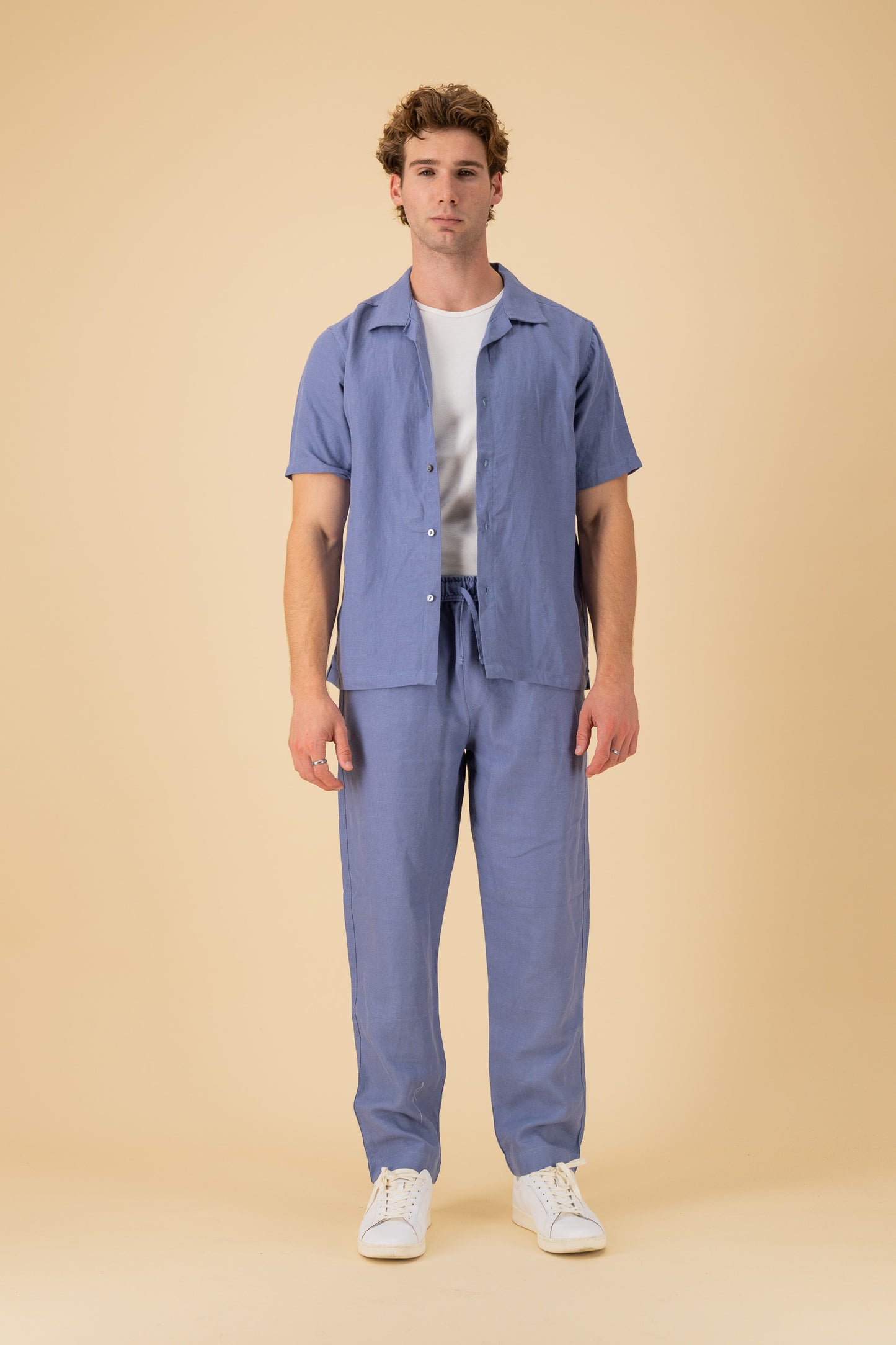 Comfort Pants 100% Linen Twill Denim, alternate view