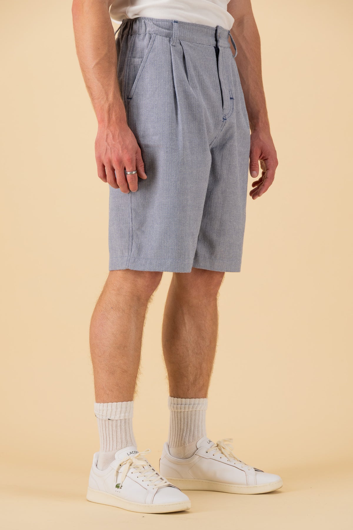 Comfort Vintage Shorts Cotton Denim Herringbone Light, side view