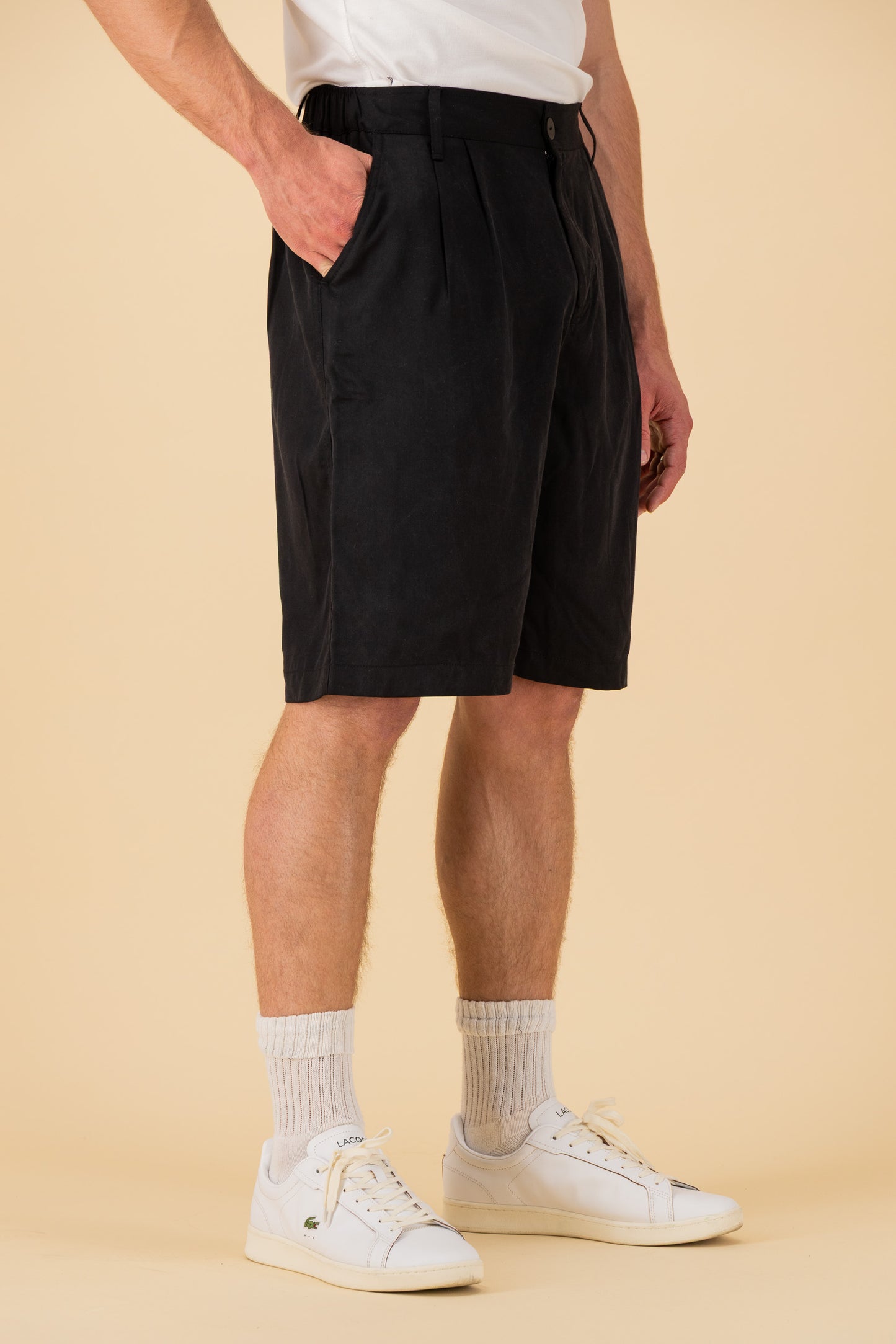 Comfort Vintage Shorts Lyocell Black, side view