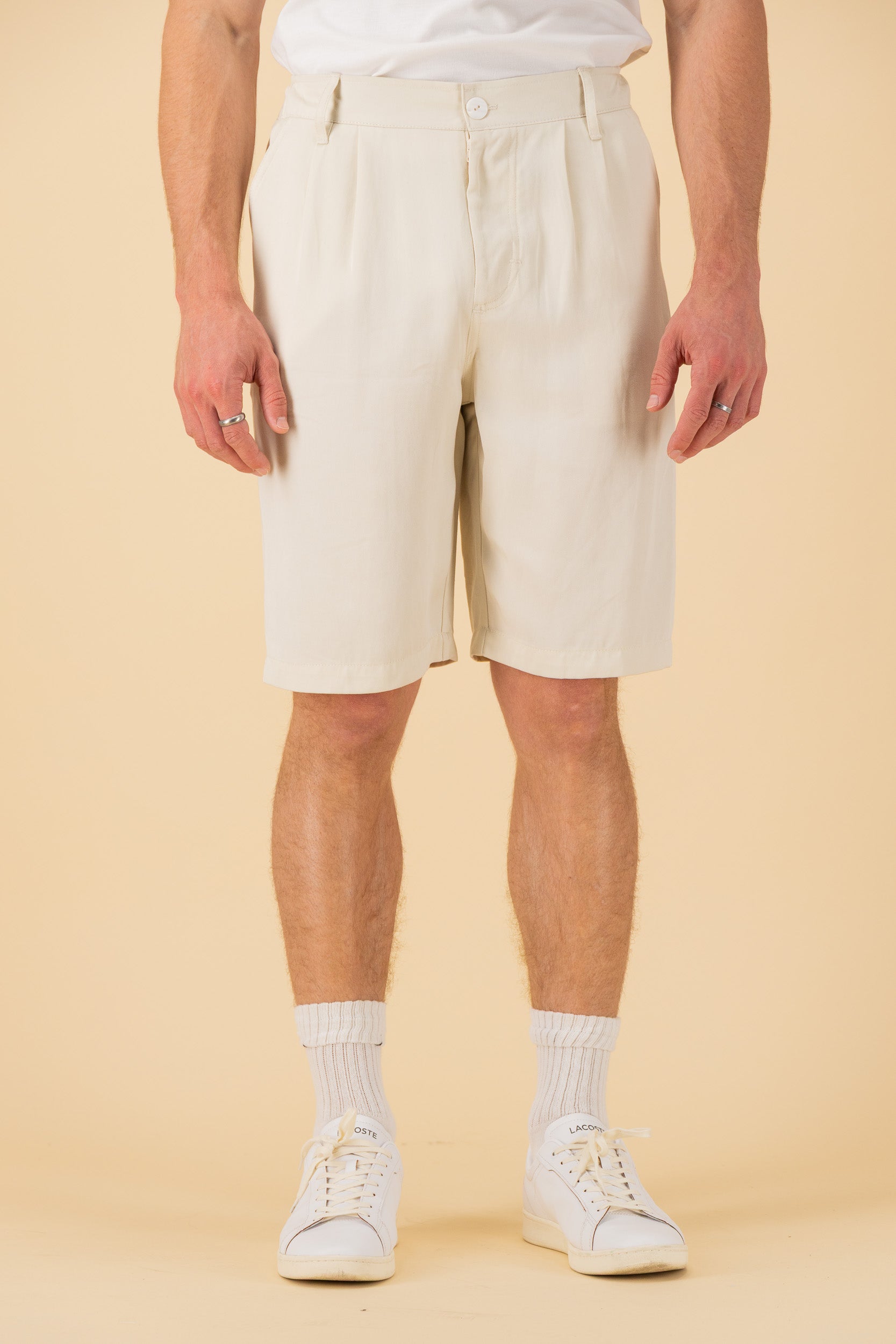 Comfort Vintage Shorts Lyocell Cream, front view