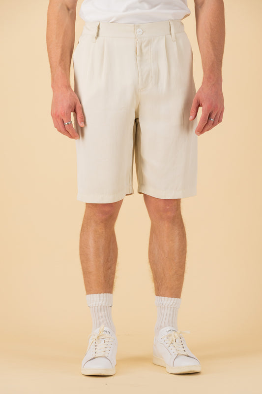 Comfort Vintage Shorts Lyocell Cream, front view
