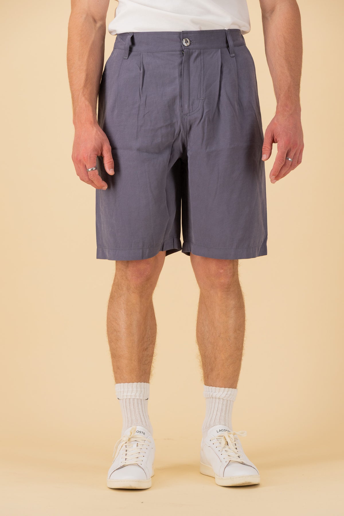 Comfort Vintage Shorts Lyocell Petrol Blue, front view