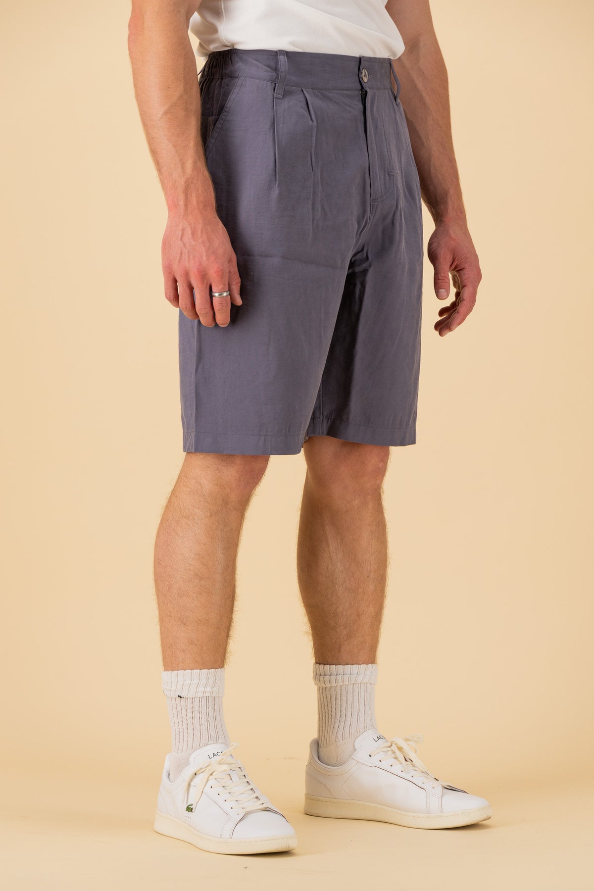 Comfort Vintage Shorts Lyocell Petrol Blue, side view