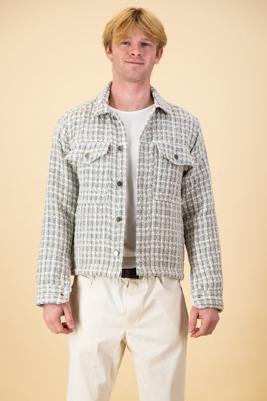 Jean Jacket Cotton Grey Tweed