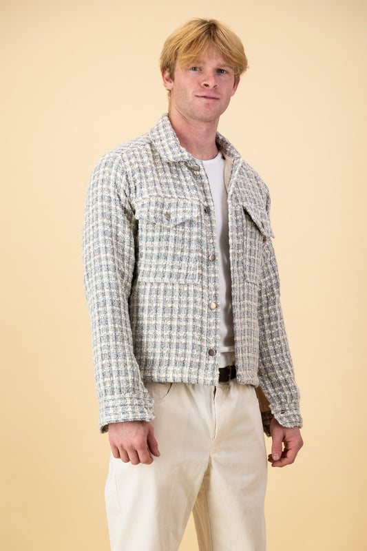Jean Jacket Cotton Grey Tweed
