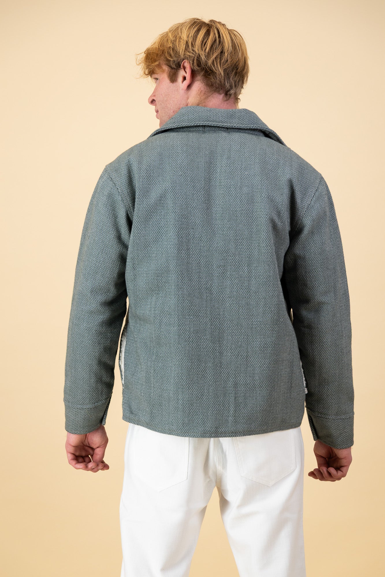 Shacket Cotton Forest Green Tweed