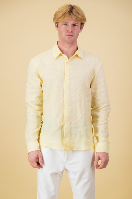 Linen LS Shirt Lemon