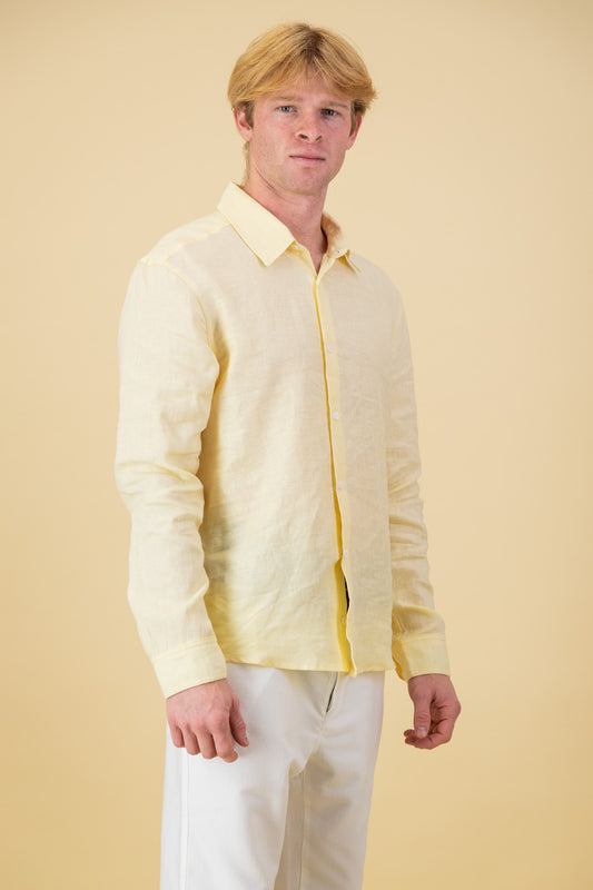 Linen LS Shirt Lemon