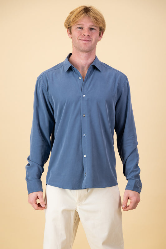 Modal LS Shirt Petrol Blue