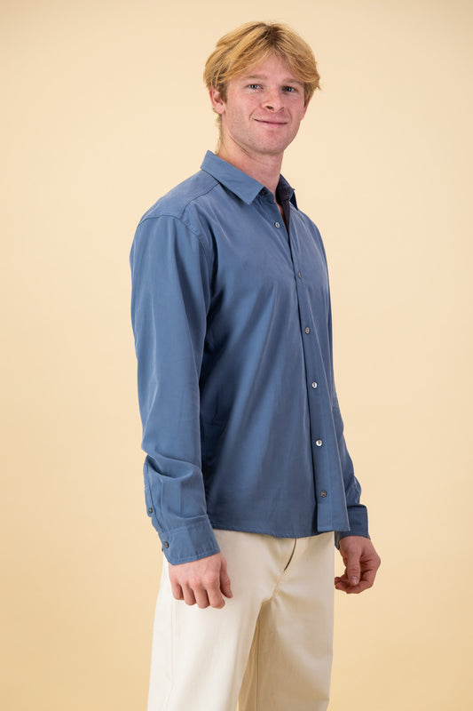 Modal LS Shirt Petrol Blue