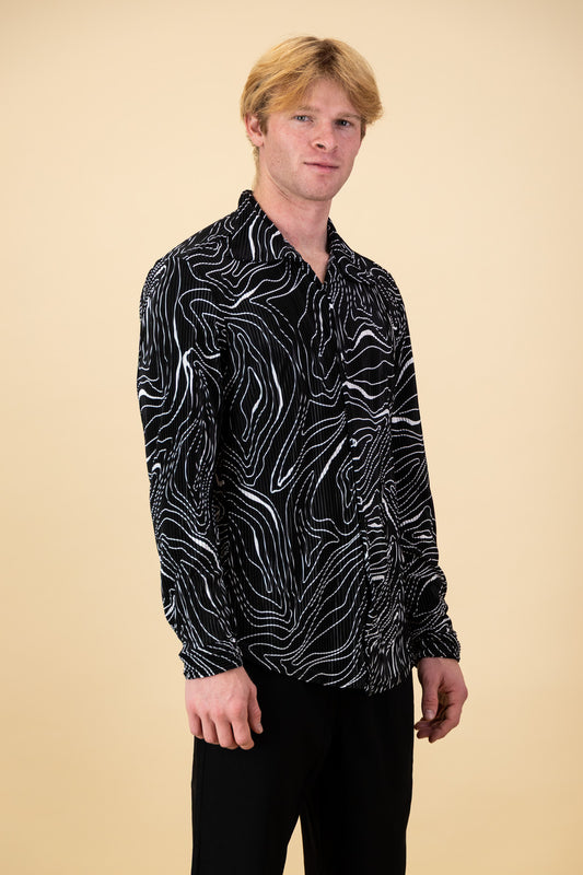 LS Shirt Crystalline Black Marble