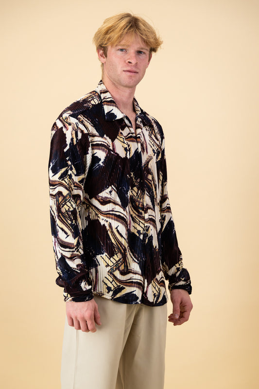 Crystalline LS Shirt Dark Marble