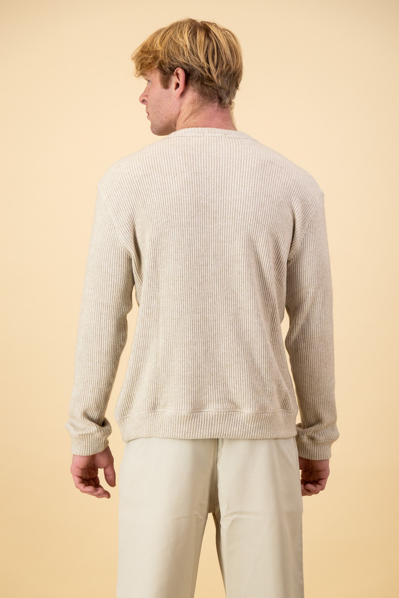 Rayon Knit Jersey Cream Fisherman's Rib