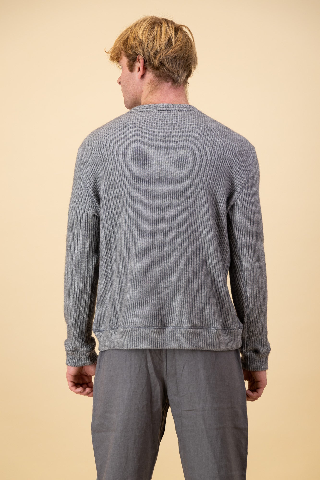 Rayon Knit Jersey Grey Fisherman's Rib