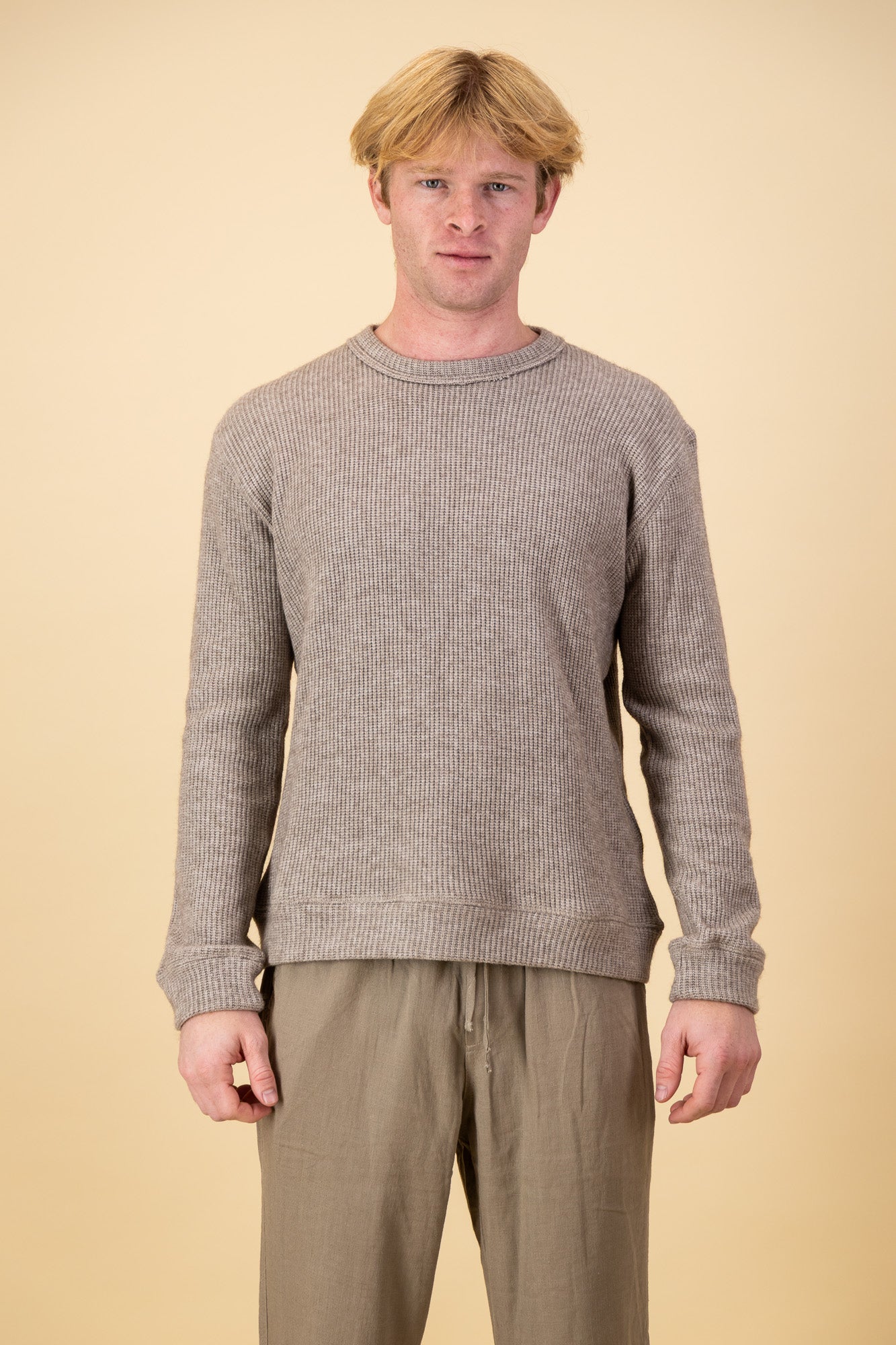 Rayon Knit Jersey Mocha Mousse Fisherman's Rib