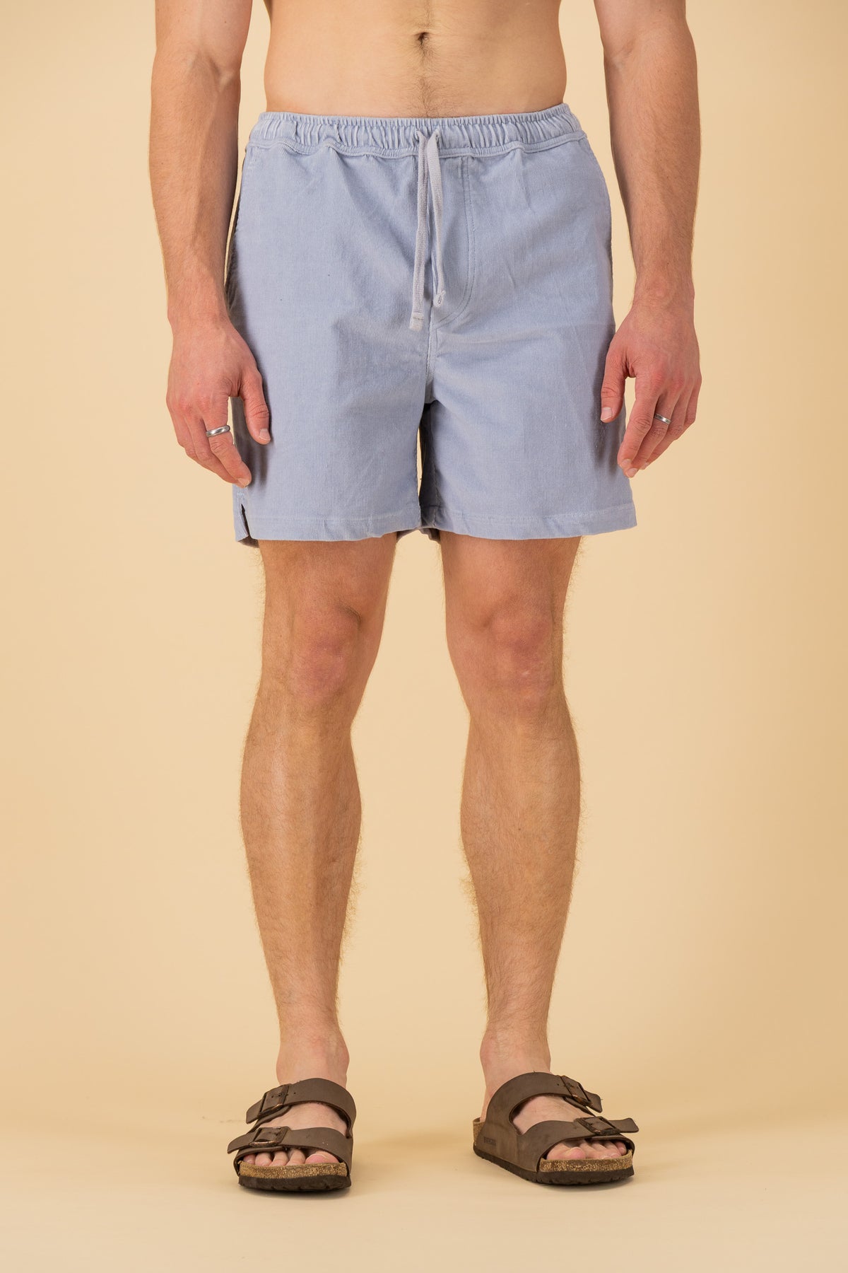 Shorts Cotton Corduroy Storm Blue, front view