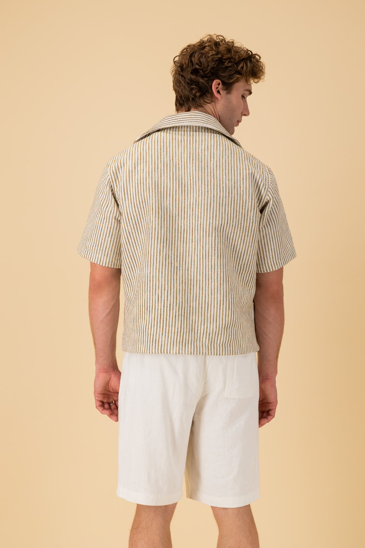SS Shirt Acrylic Multi Stripe, back view