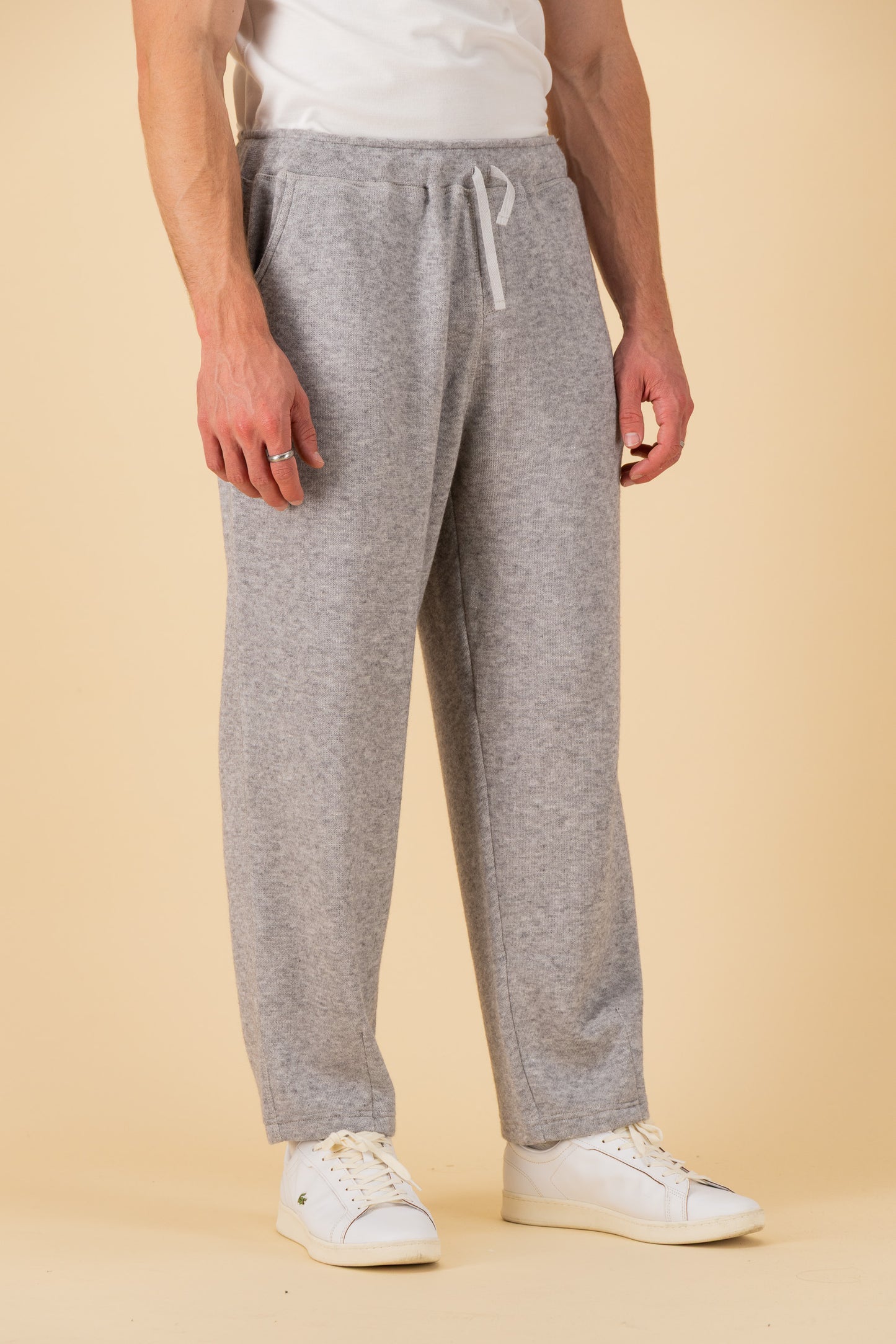 Wide Leg Jogger Cashmere-Feel Grey, side view
