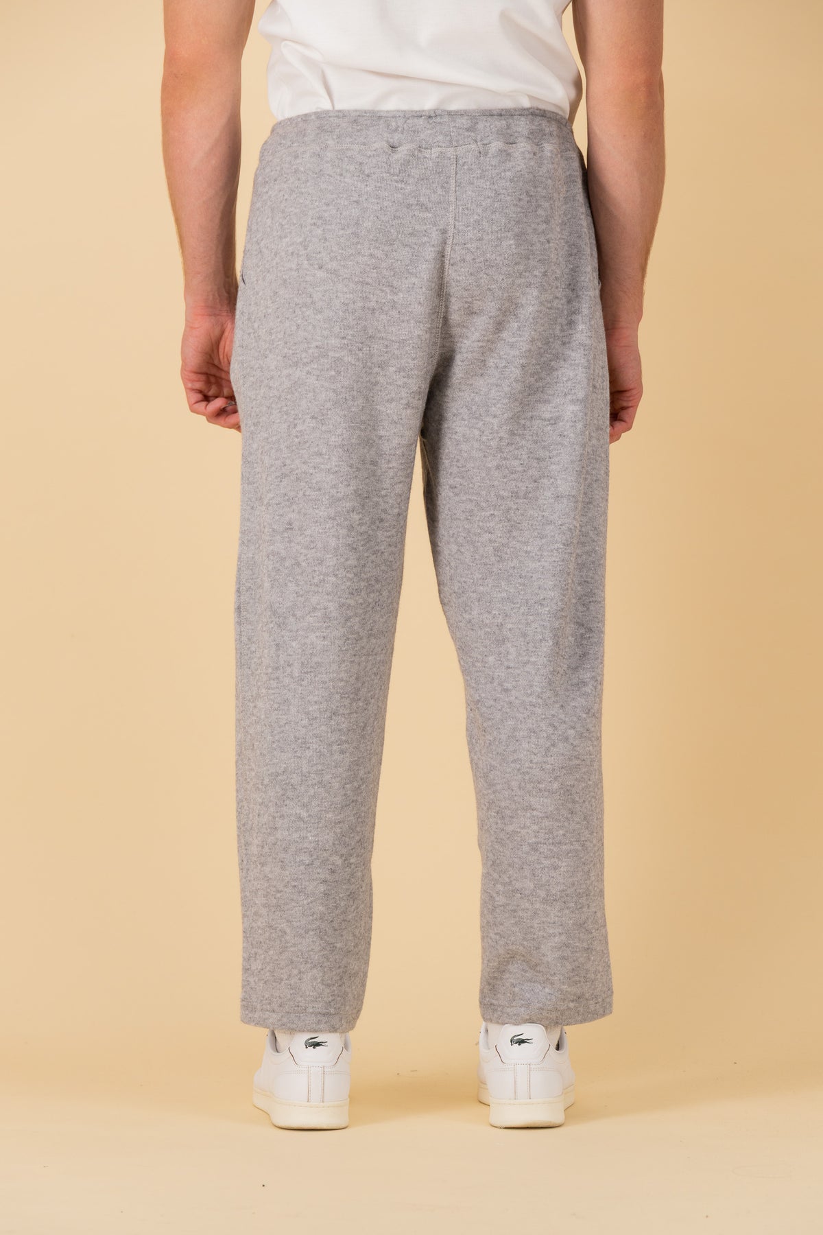 Wide Leg Jogger Cashmere-Feel Grey, back view